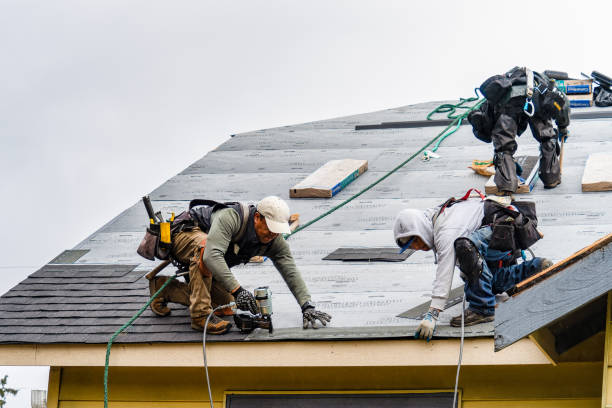Professional Roofing technician working in Inglis, FL